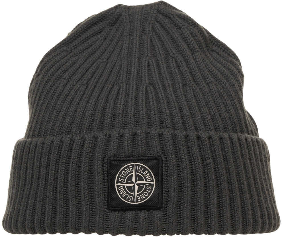 Caciuli Stone Island Knit beanie with logopatch Grey Barbati (BM 19030561) 2