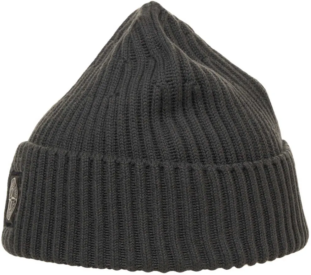 Caciuli Stone Island Knit beanie with logopatch Grey Barbati (BM 19030561) 4