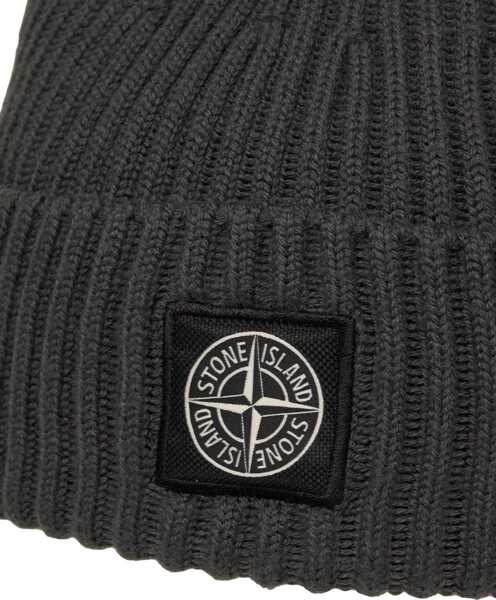 Caciuli Stone Island Knit beanie with logopatch Grey Barbati (BM 19030561) 6
