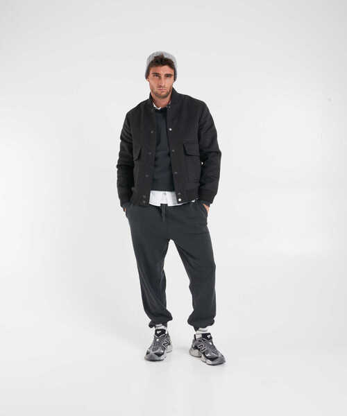 Bomber jacket Woolrich Wool blend bomber jacket Miles Grey Barbati (BM 19030603) 3