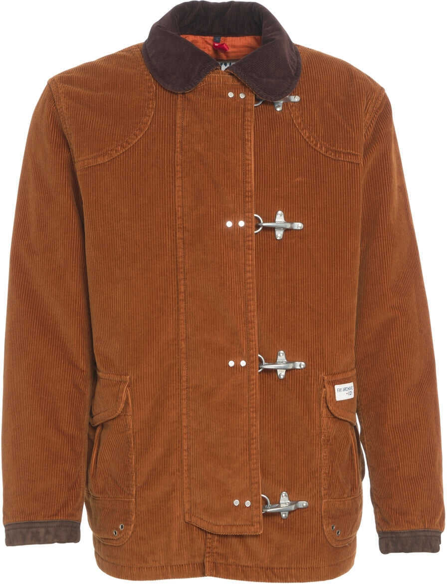 Jachete Fay Corduroy jacket 4 Ganci Orange Barbati (BM 19030606) 1
