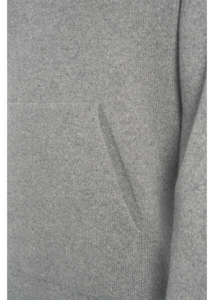 Bluze de trening Daniele Fiesoli Cashmere knit hoodie Grey Barbati (BM 19030615) 5