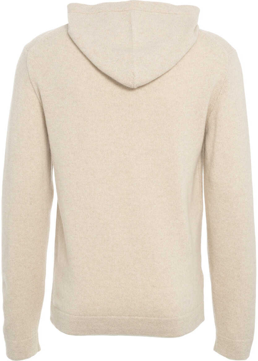 Bluze de trening Daniele Fiesoli Cashmere knit hoodie Beige Barbati (BM 19030615) 3