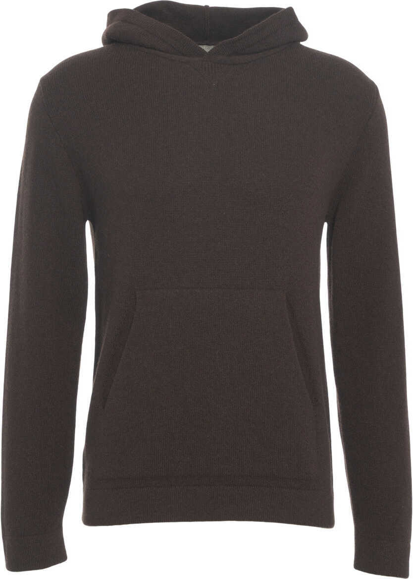 Bluze de trening Daniele Fiesoli Cashmere knit hoodie Brown Barbati (BM 19030615) 2