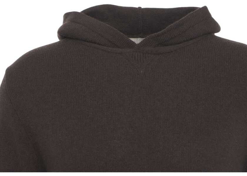 Bluze de trening Daniele Fiesoli Cashmere knit hoodie Brown Barbati (BM 19030615) 4