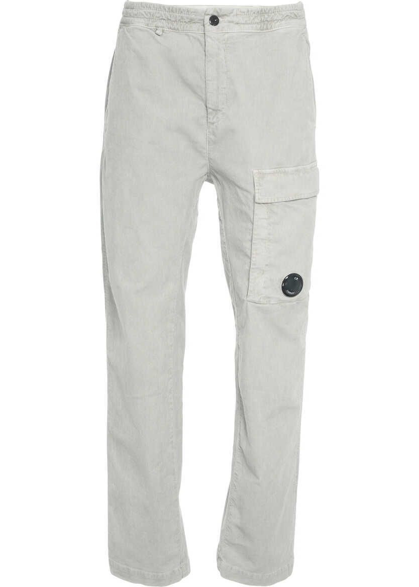Pantaloni casual C.P. Company Cargo pants with logo Grey Barbati (BM 19030618) 1