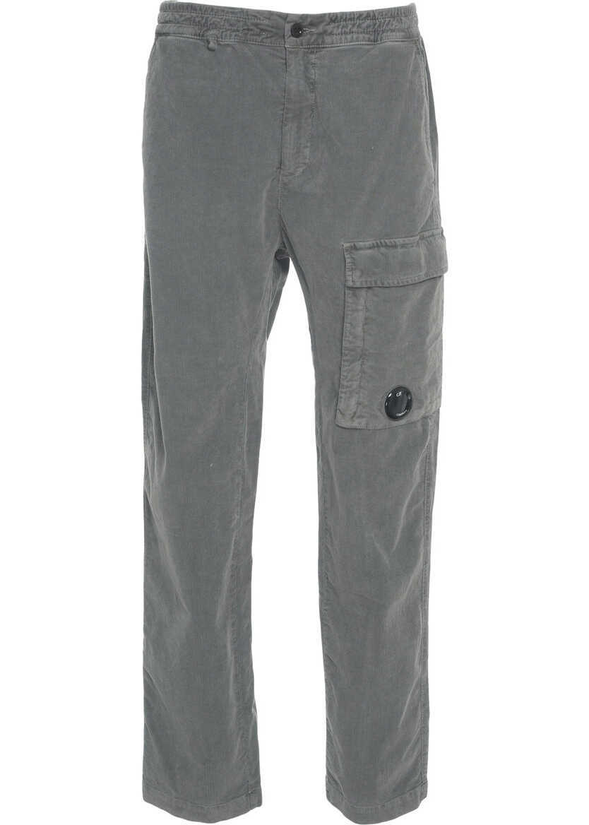 Pantaloni casual C.P. Company Cargo pants with logo Grey Barbati (BM 19030618) 2