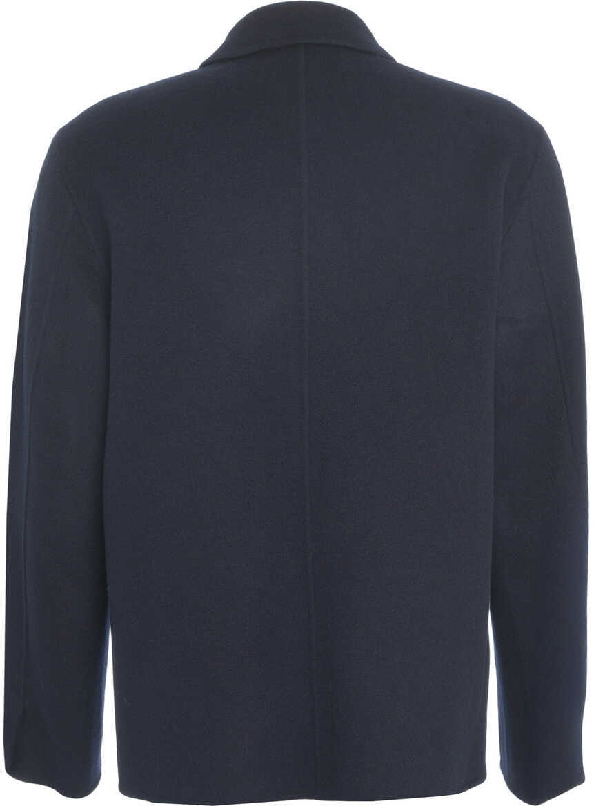 Jachete AMARANTO Wool blend overshirt Blue Barbati (BM 19030657) 3