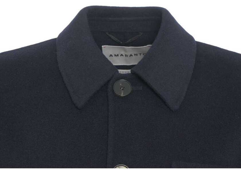 Jachete AMARANTO Wool blend overshirt Blue Barbati (BM 19030657) 4