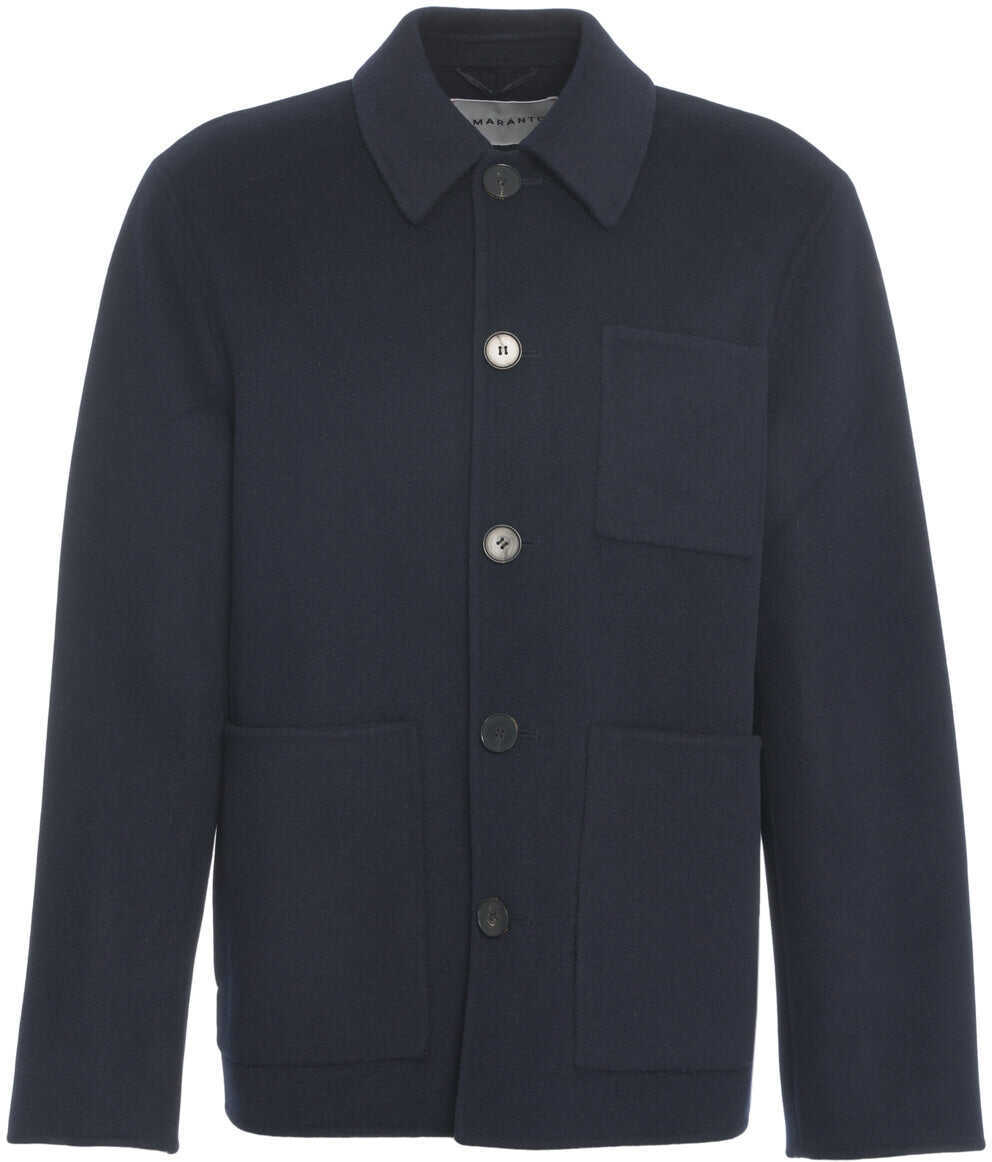 Jachete AMARANTO Wool blend overshirt Blue Barbati (BM 19030657) 1