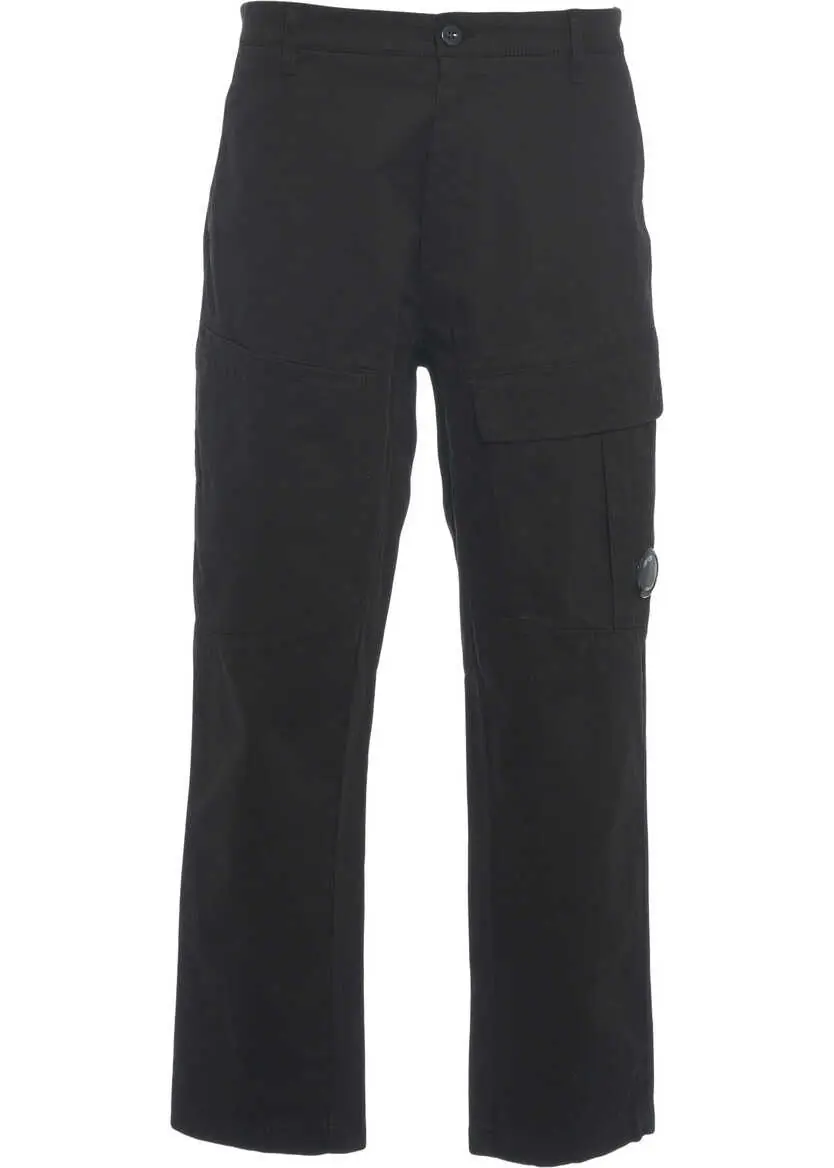 Pantaloni casual C.P. Company Cargo pants with logo patch Black Barbati (BM 19030666) 2