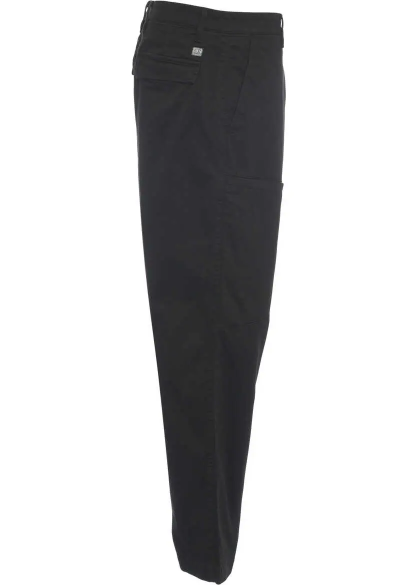 Pantaloni casual C.P. Company Cargo pants with logo patch Black Barbati (BM 19030666) 3