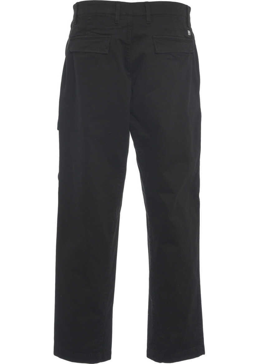 Pantaloni casual C.P. Company Cargo pants with logo patch Black Barbati (BM 19030666) 4