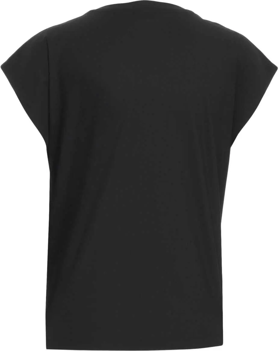 Tricouri AlphaTauri T-shirt with logo embossing Black Femei (BM 19030678) 3