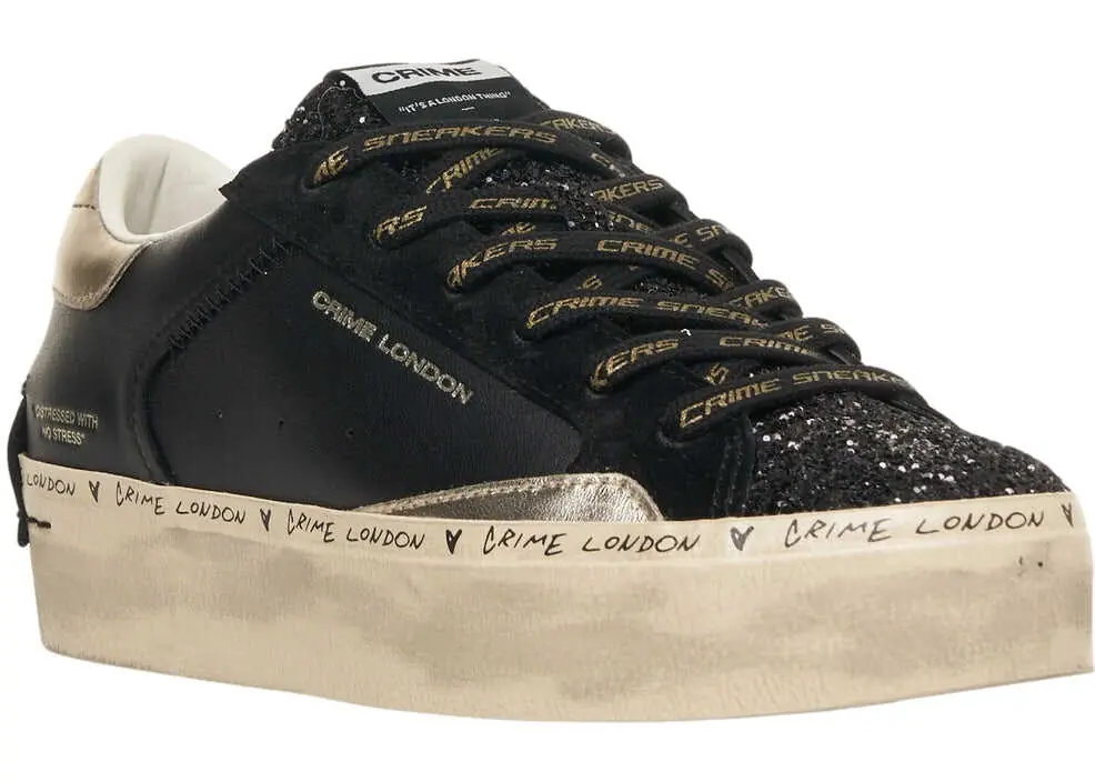 Sneakers Crime London Sneakers Distressed Black Femei (BM 19030702) 3