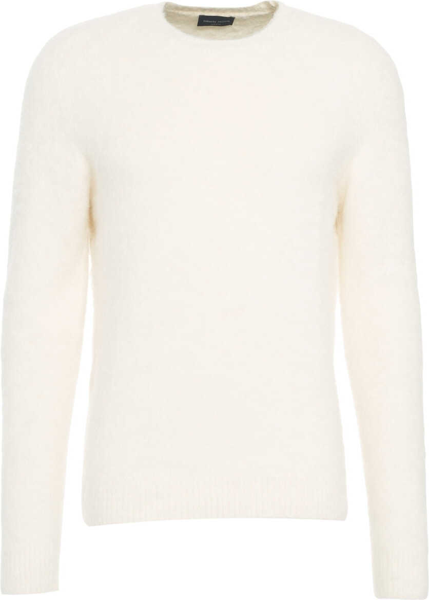 Pulovere Roberto Collina Brushed knit sweater White Barbati (BM 19030711) 2