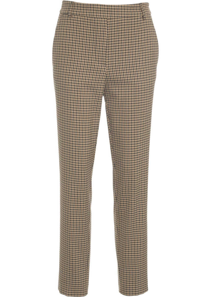 Pantaloni office Gender Chino pants with check pattern Brown Femei (BM 19030717) 2