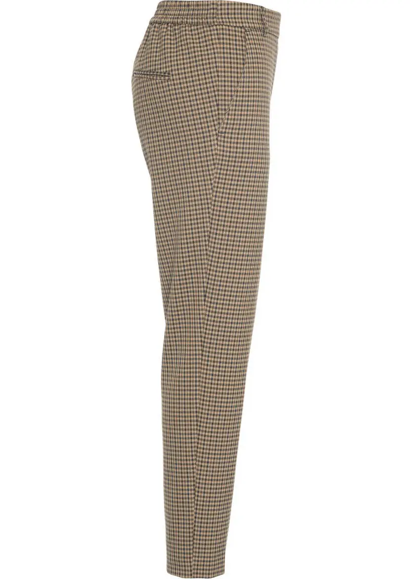 Pantaloni office Gender Chino pants with check pattern Brown Femei (BM 19030717) 3