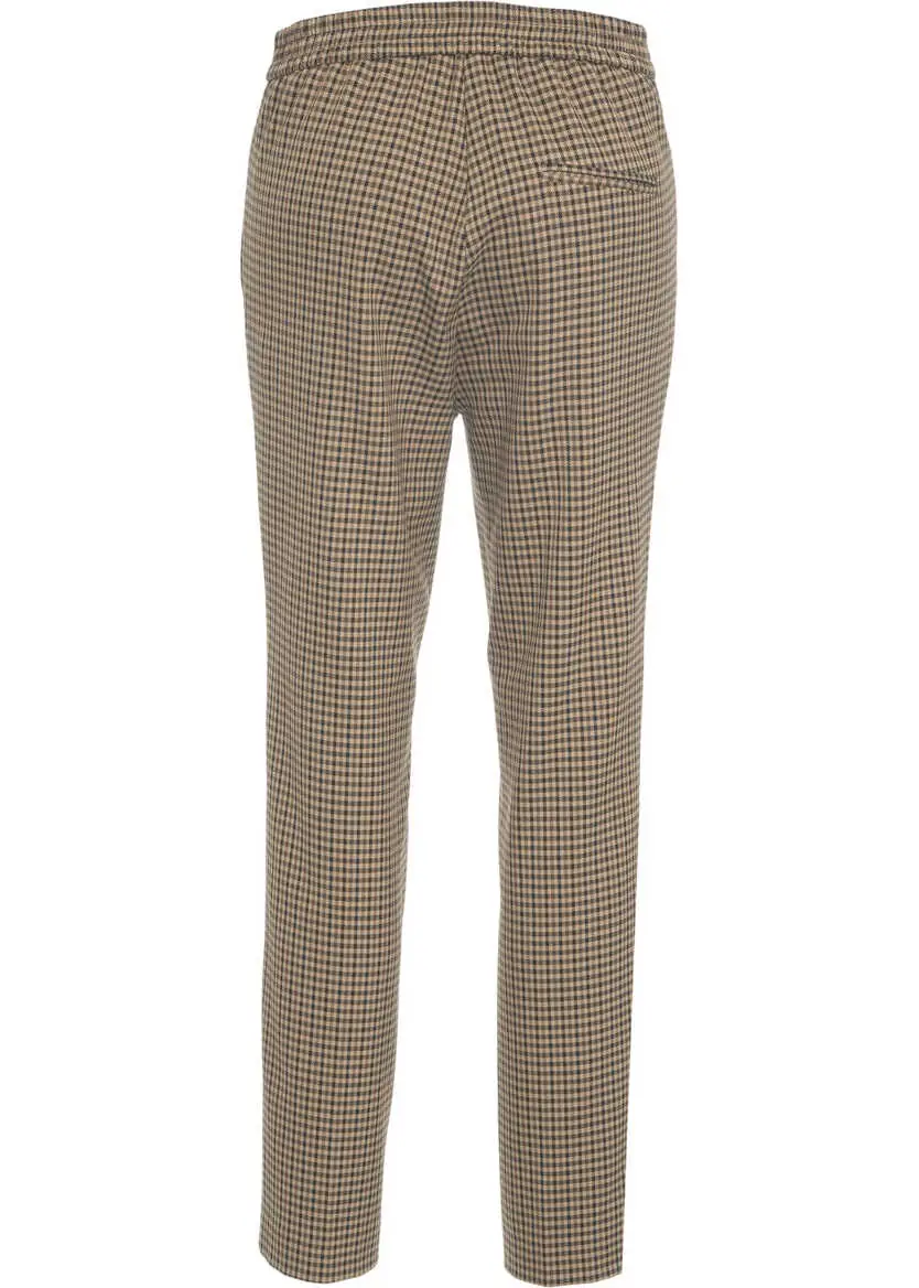 Pantaloni office Gender Chino pants with check pattern Brown Femei (BM 19030717) 4