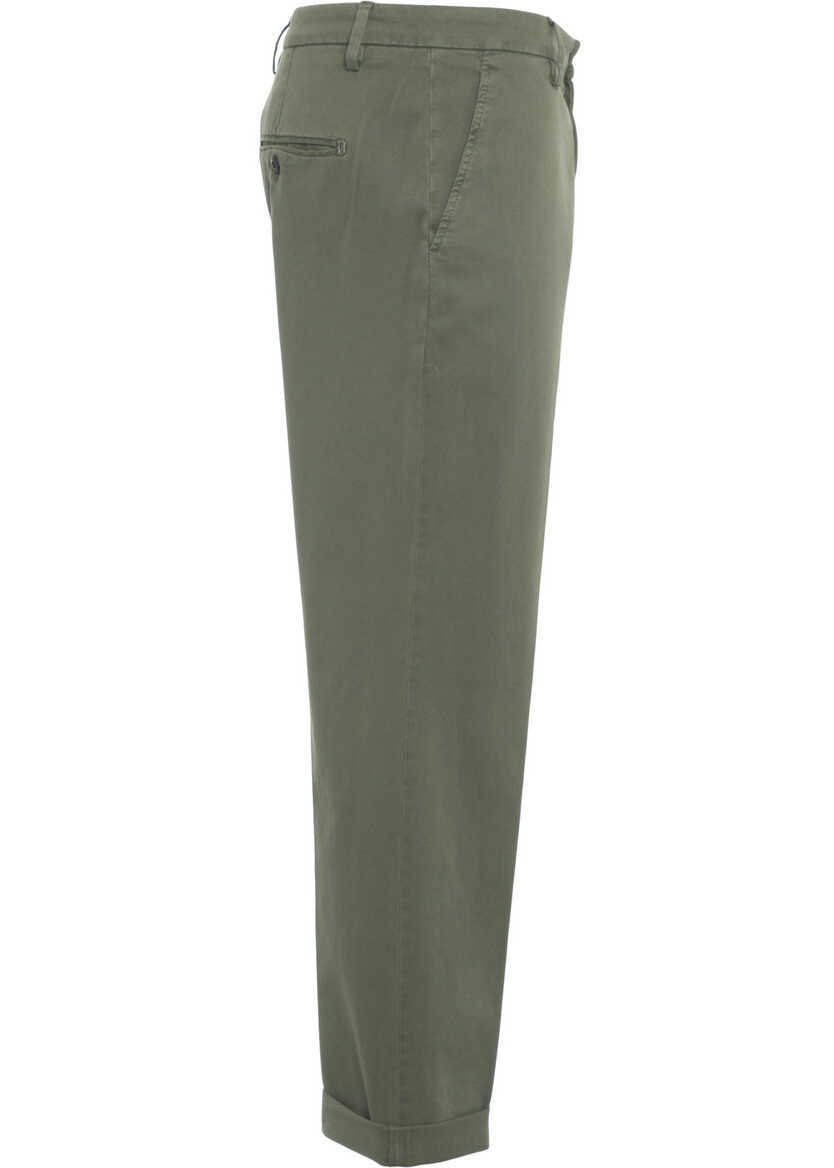 Pantaloni casual Dondup Chino pants Gaubert Green Barbati (BM 19030729) 4