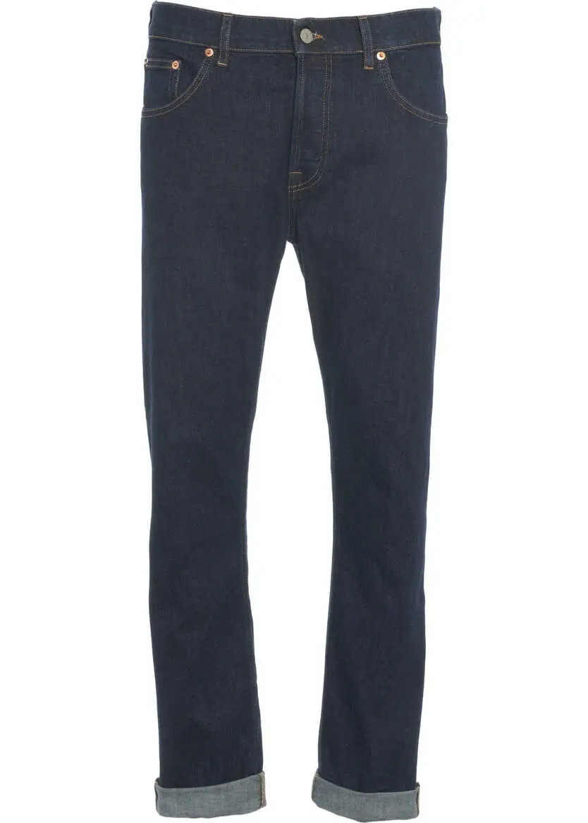 Blugi slim fit Dondup Slim fit jeans Icon Blue Barbati (BM 19030750) 6