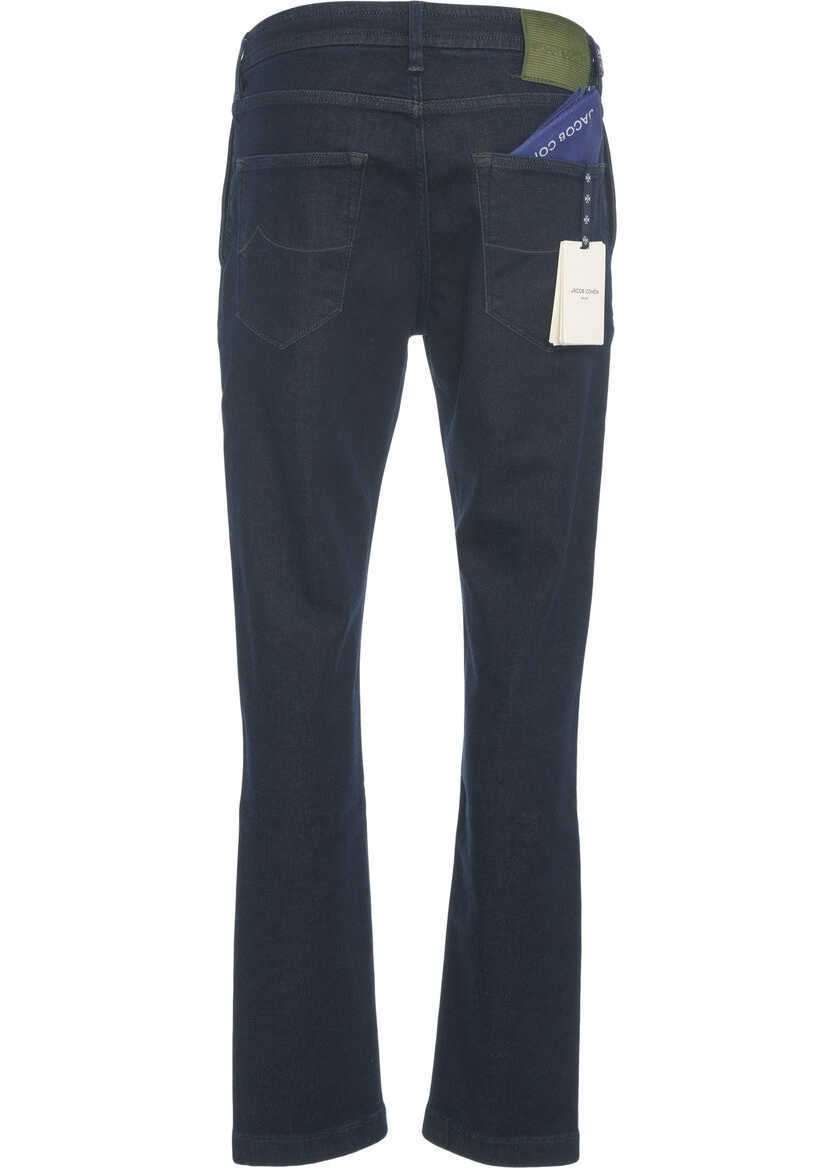 Blugi slim fit Jacob Cohen Jeans with drawstring Blue Barbati (BM 19030756) 4