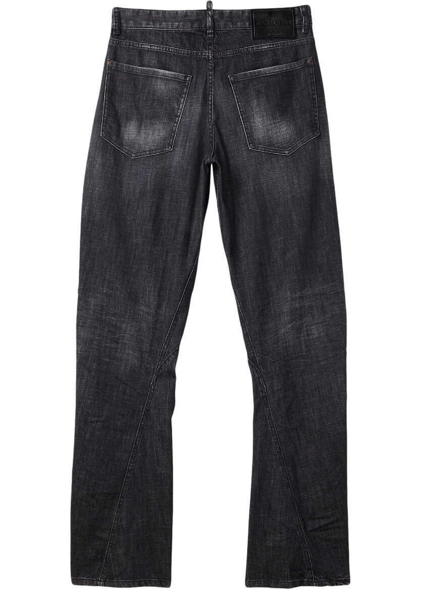 Blugi evazati DSQUARED2 Wide leg jeans Black Femei (BM 19030759) 3