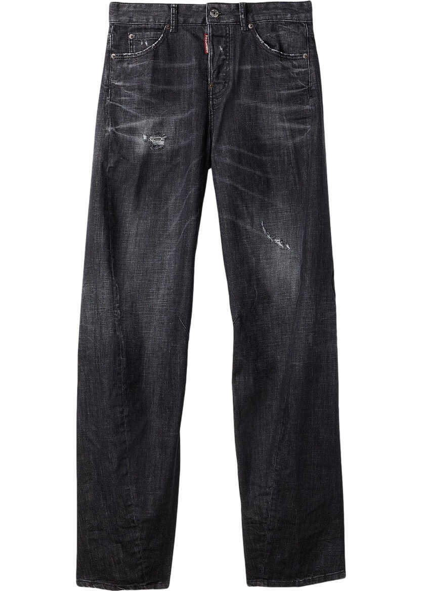 Blugi evazati DSQUARED2 Wide leg jeans Black Femei (BM 19030759) 1