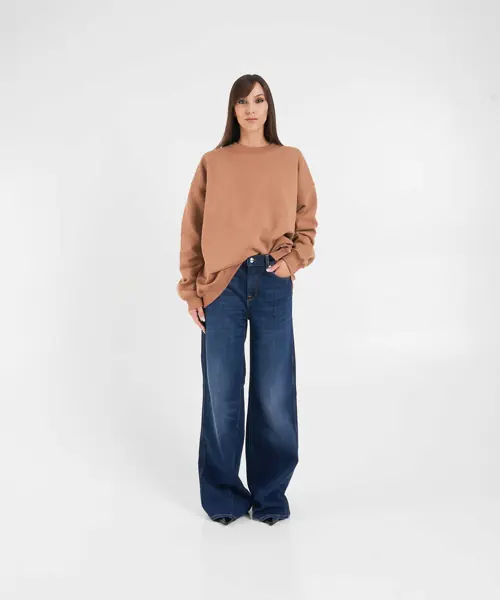 Blugi evazati Department Five Wide leg jeans Blue Femei (BM 19030768) 3