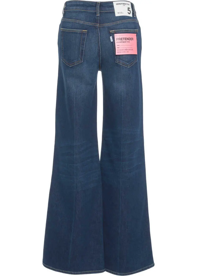 Blugi evazati Department Five Wide leg jeans Blue Femei (BM 19030768) 5