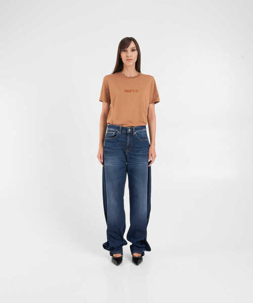 Blugi evazati Department Five Wide leg jeans Blue Femei (BM 19030810) 3