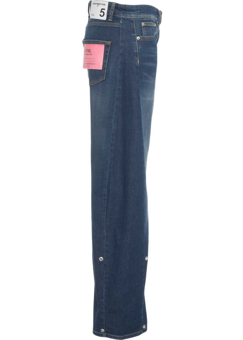 Blugi evazati Department Five Wide leg jeans Blue Femei (BM 19030810) 4