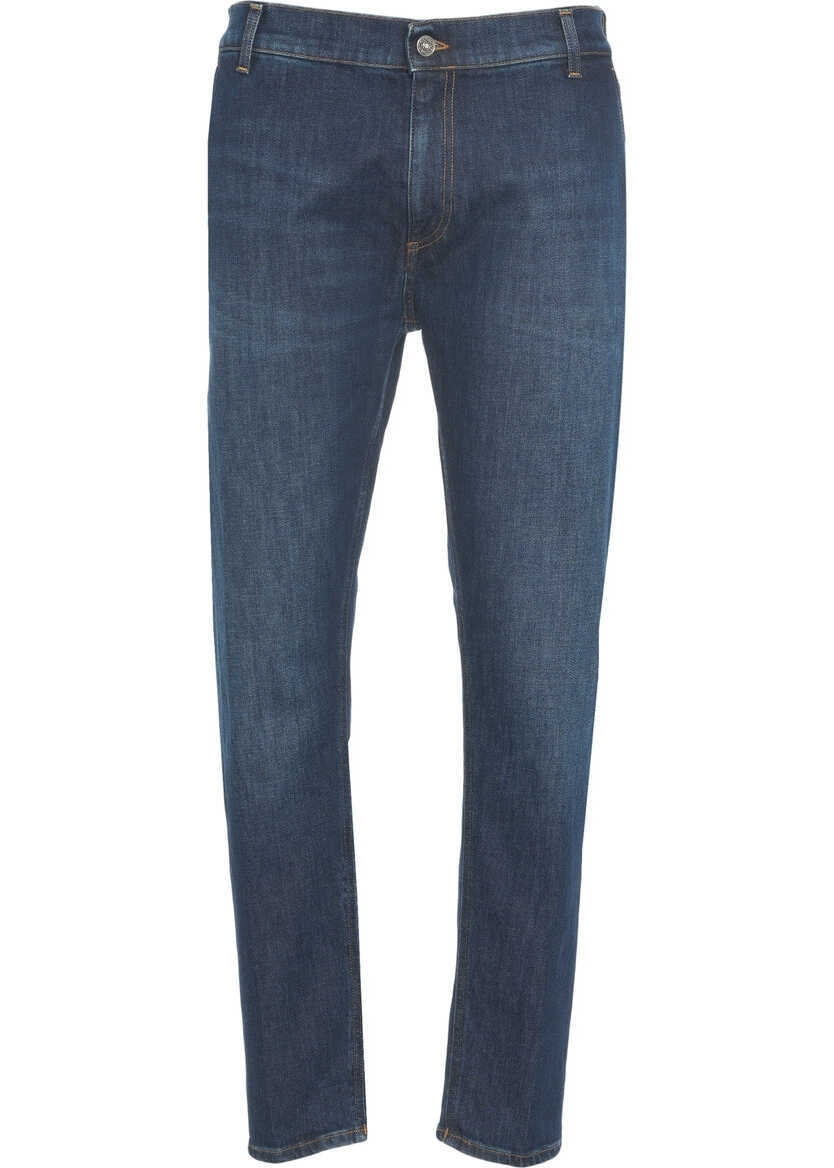 Blugi slim fit Dondup Carrot fit jeans Jeff Blue Barbati (BM 19030828) 2
