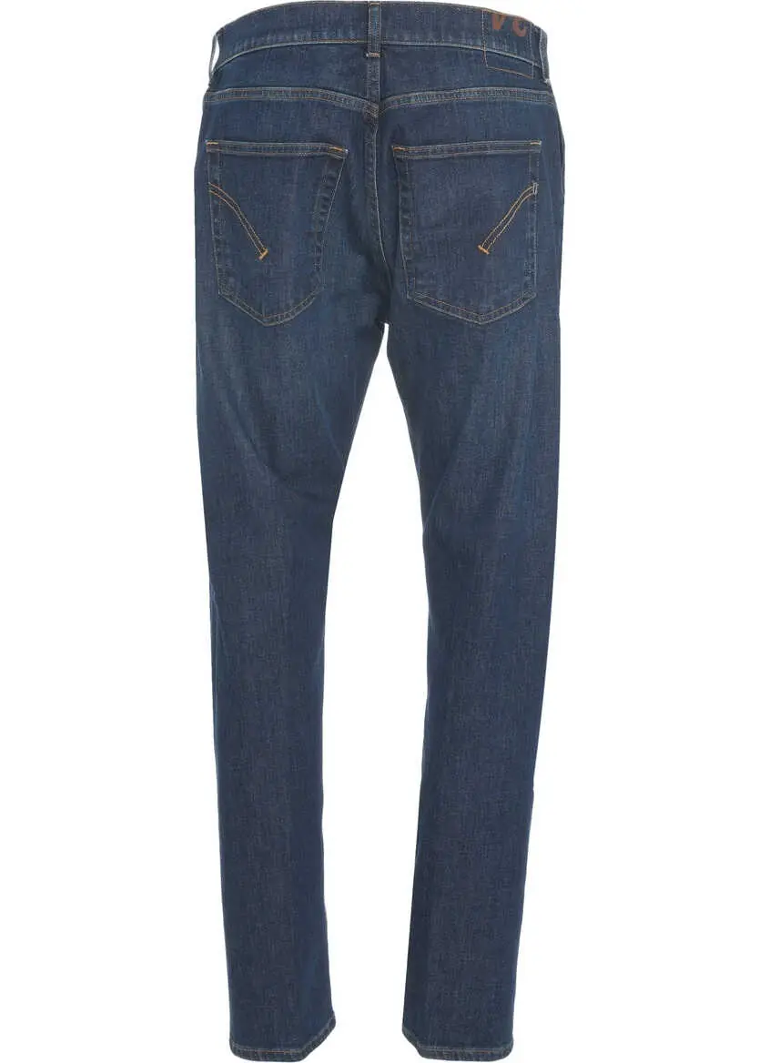 Blugi slim fit Dondup Carrot fit jeans Jeff Blue Barbati (BM 19030828) 4