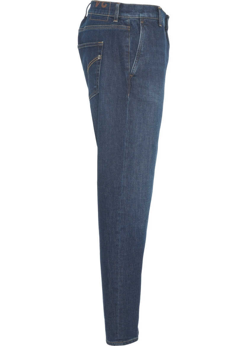 Blugi slim fit Dondup Carrot fit jeans Jeff Blue Barbati (BM 19030828) 6