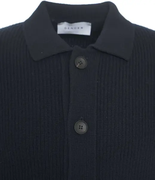 Pulovere casual Gender Ribbed knit jacket with collar Blue Barbati (BM 19030846) 6