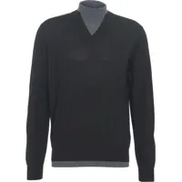 Pulovere Paolo Pecora Knit sweater with V-neck