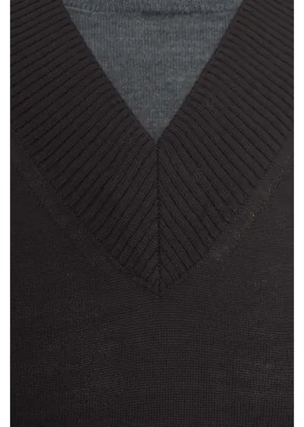 Pulovere Paolo Pecora Knit sweater with V-neck Brown Barbati (BM 19030864) 6