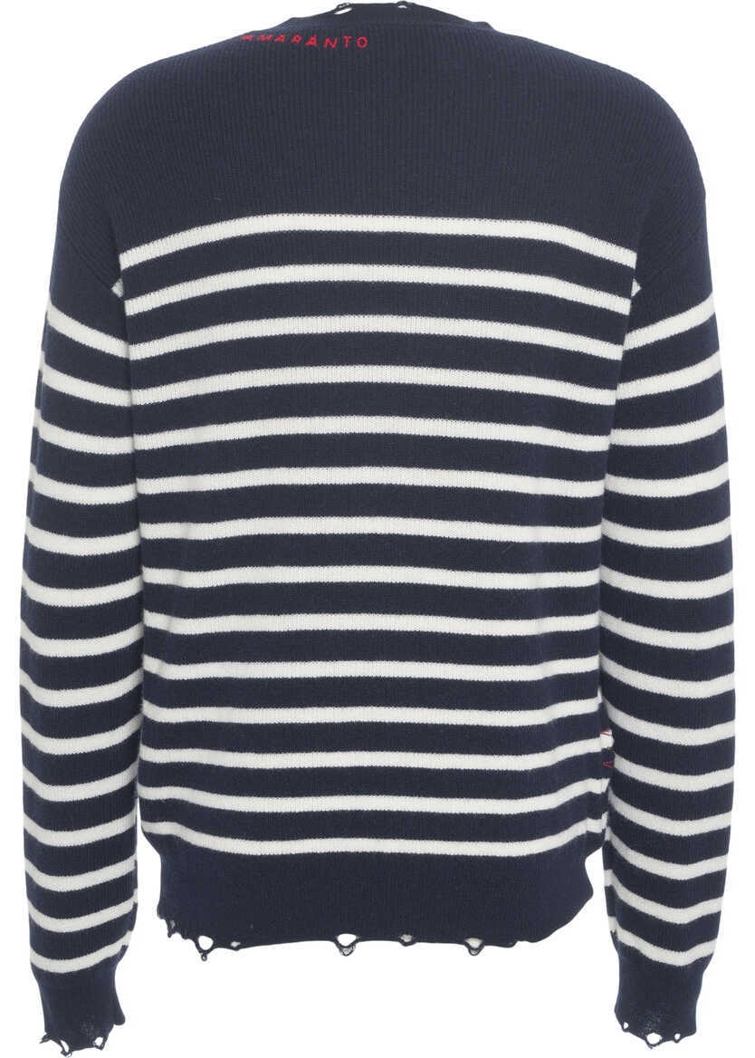 Pulovere AMARANTO Knit sweater with stripes Blue Barbati (BM 19030873) 3