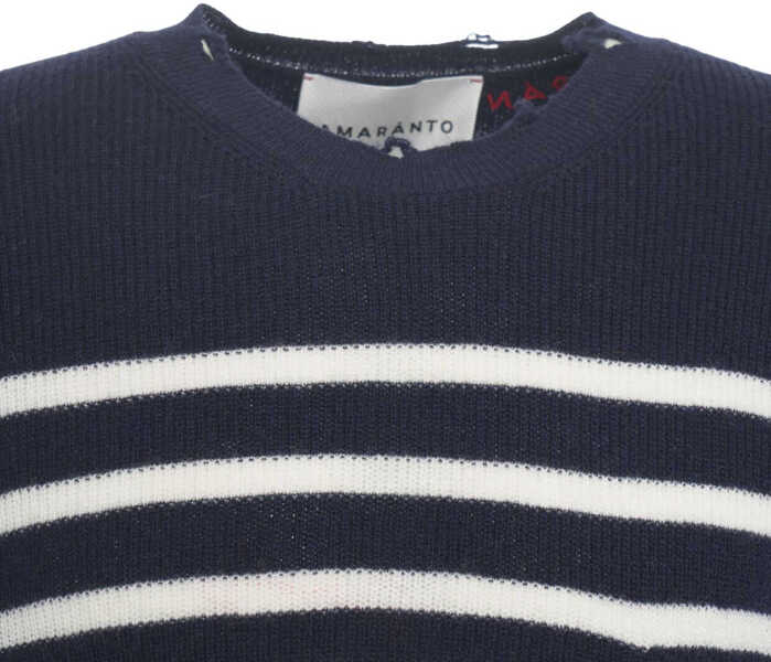 Pulovere AMARANTO Knit sweater with stripes Blue Barbati (BM 19030873) 4