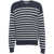 AMARANTO Knit sweater with stripes Blue