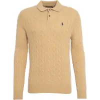 Tricouri Polo Cable knit sweater with polo collar Barbati