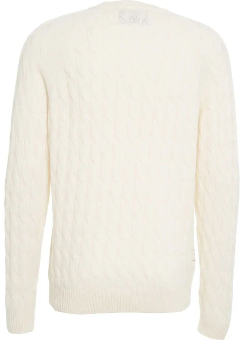 Pulovere AMARANTO Knitted sweater with cable knit pattern White Barbati (BM 19030900) 3