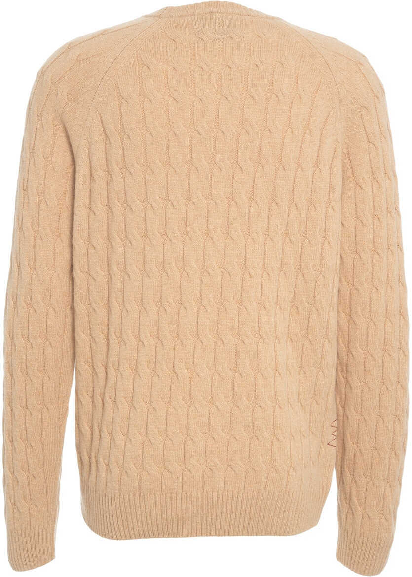 Pulovere AMARANTO Knitted sweater with cable knit pattern Beige Barbati (BM 19030900) 3