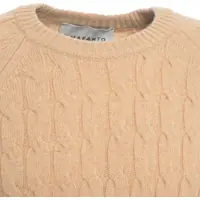 Pulovere AMARANTO pentru Barbati - Pulovere AMARANTO Knitted sweater with cable knit pattern White Barbati (BM 19030900) - B-mall.ro