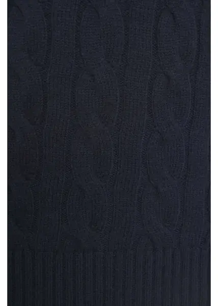 Pulovere Kangra Cable knit turtleneck sweater Blue Barbati (BM 19030903) 5