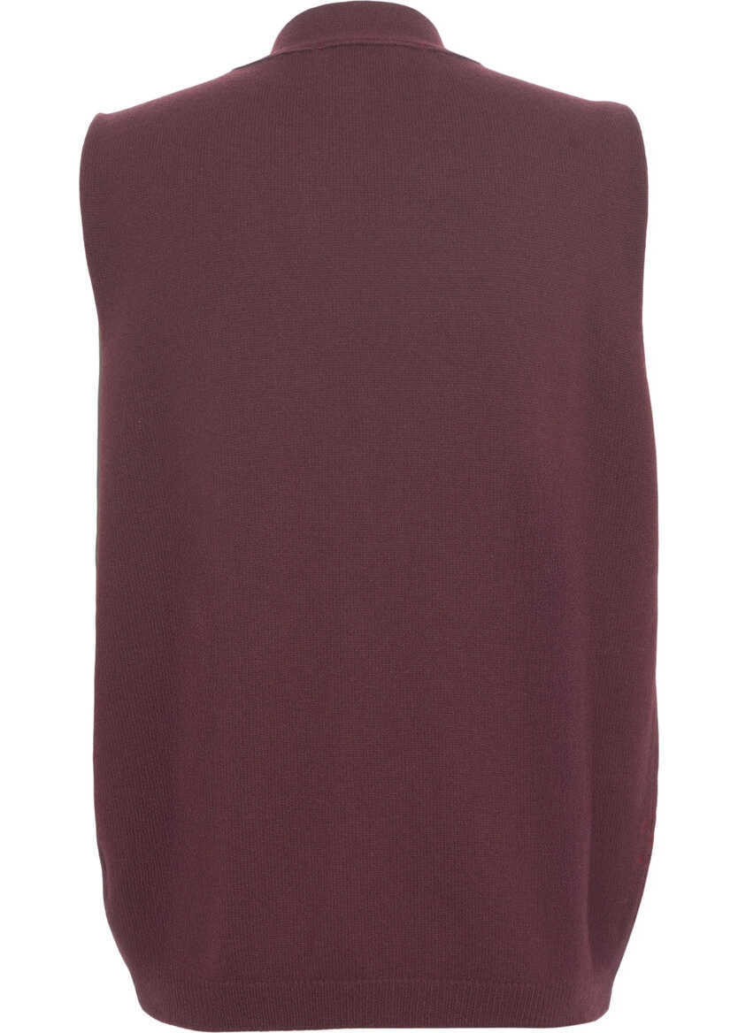 Pulovere casual AMARANTO Knitted vest with V-neck Purple Barbati (BM 19030918) 3