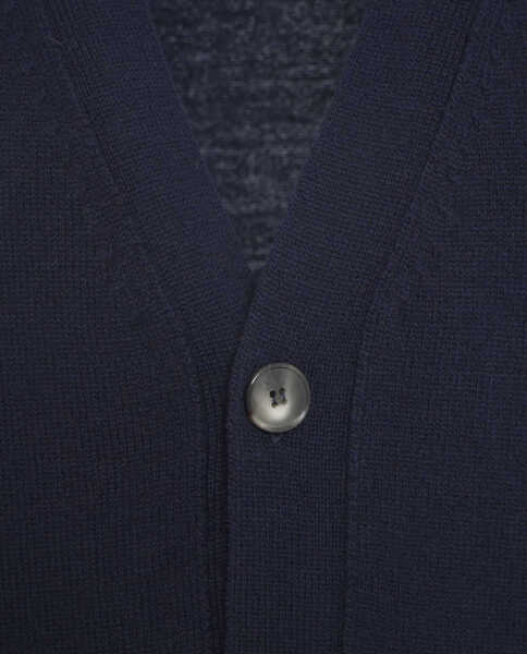 Pulovere casual AMARANTO Knitted vest with V-neck Blue Barbati (BM 19030918) 5