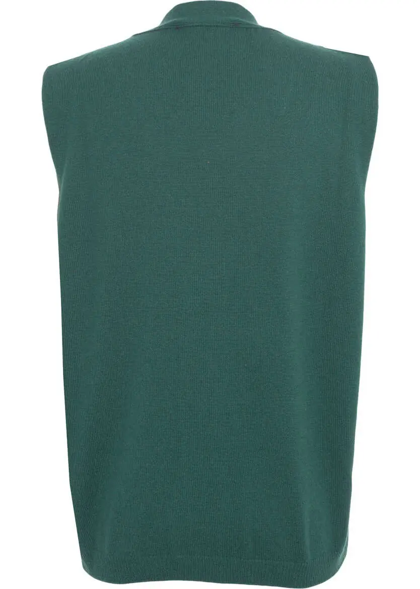 Pulovere casual AMARANTO Knitted vest with V-neck Green Barbati (BM 19030918) 5