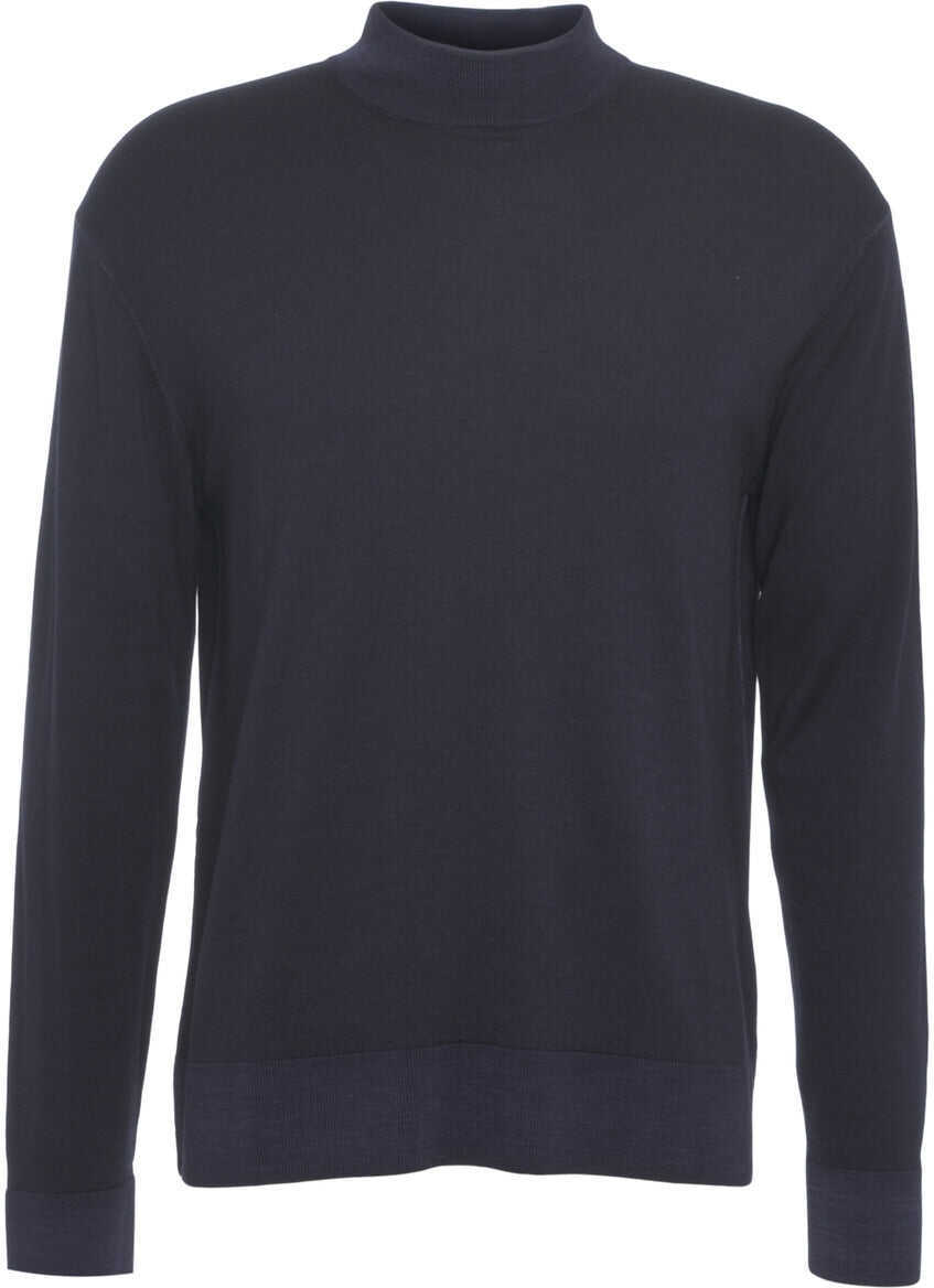 Pulovere Paolo Pecora Mock neck sweater Blue Barbati (BM 19030939) 2